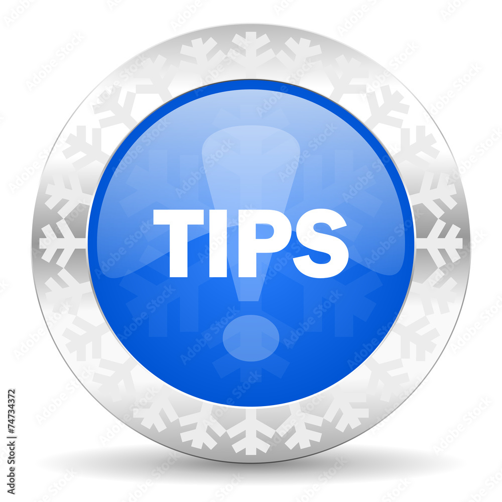 tips blue icon, christmas button tips blue icon, christmas button