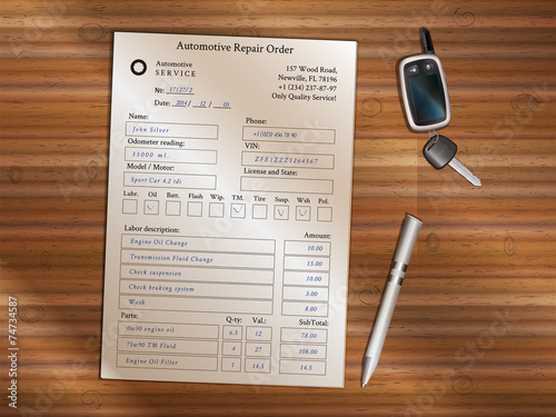 Automotive Repair Order Concept