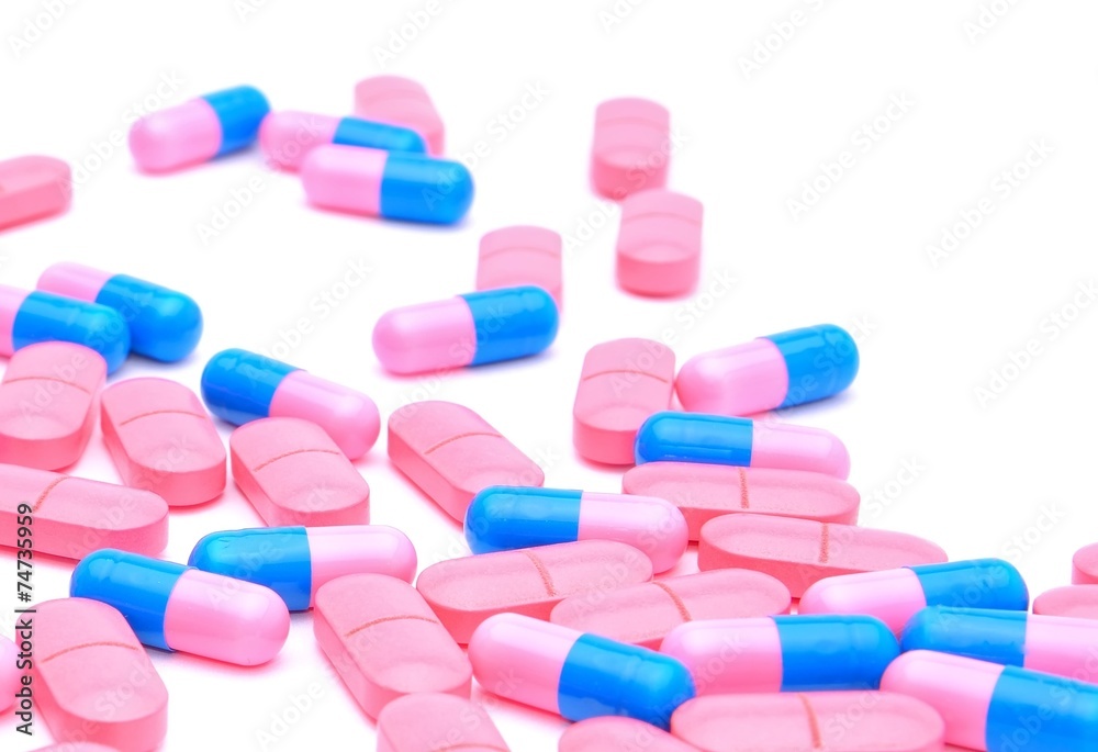 pills isolated on white background