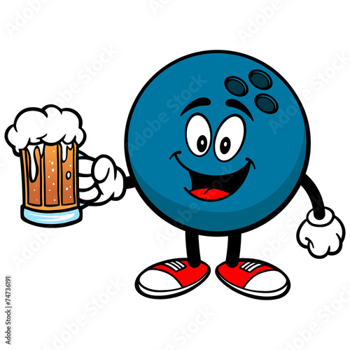 Bowling Ball with Beer