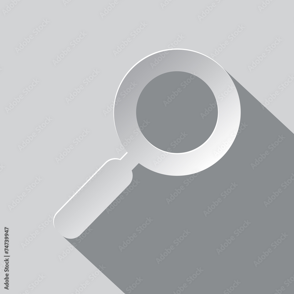 Paper Magnifying Glass - Lupe Vector Illustration Paper Magnifying Glass - Lupe Vector Illustration