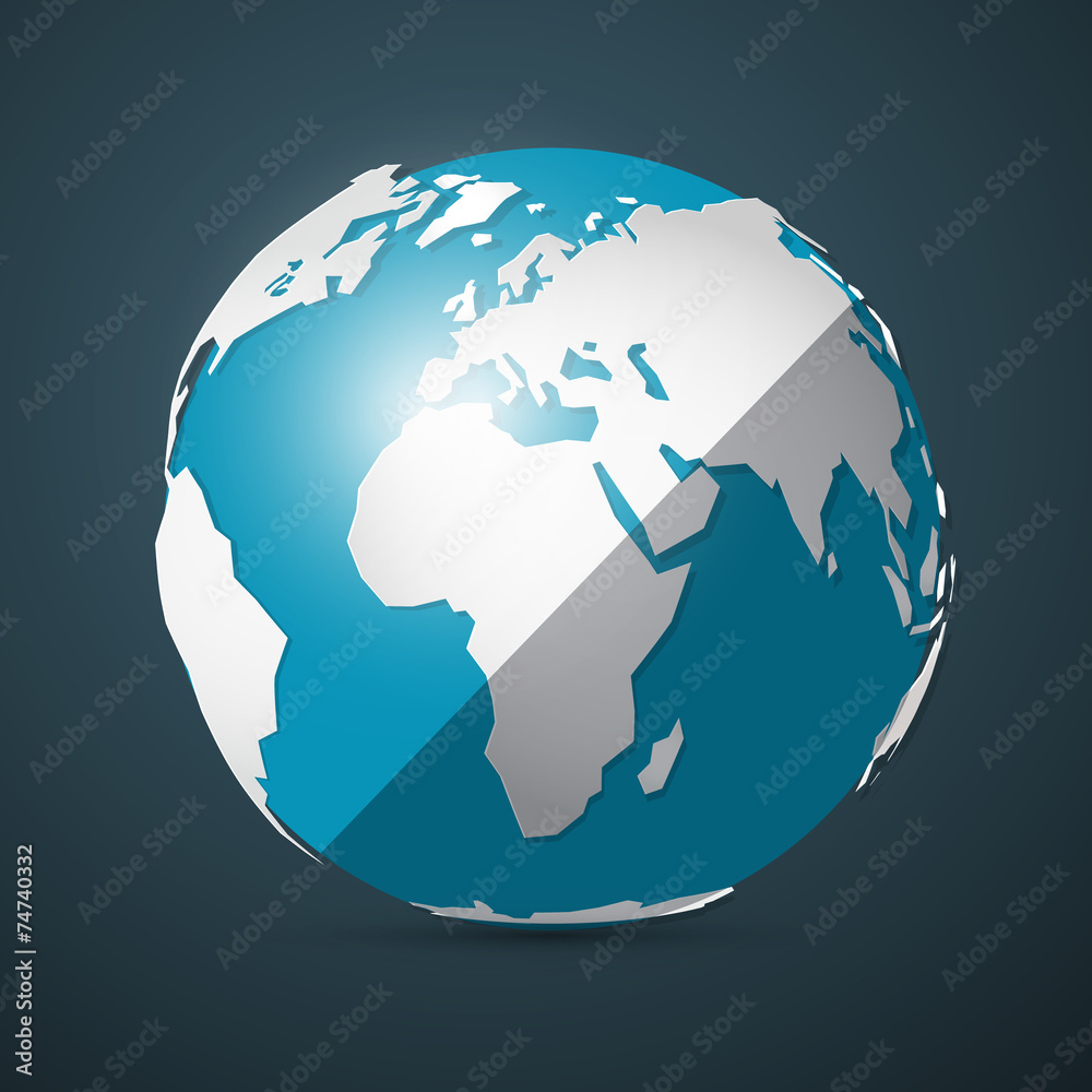 Naklejka premium Globe - Earth Vector Illustration