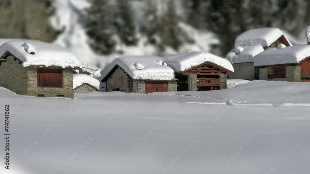 baite sotto la neve - essetto tilt shift baite sotto la neve - essetto tilt shift