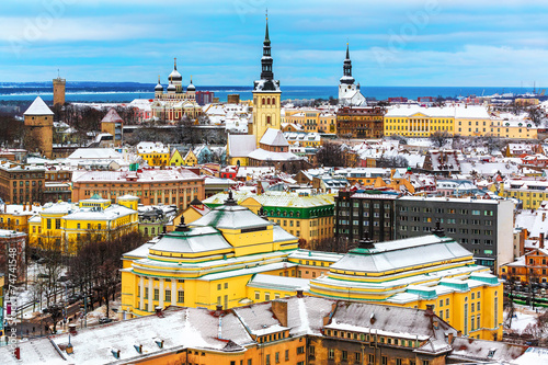 Winter scenery of Tallinn, Estonia