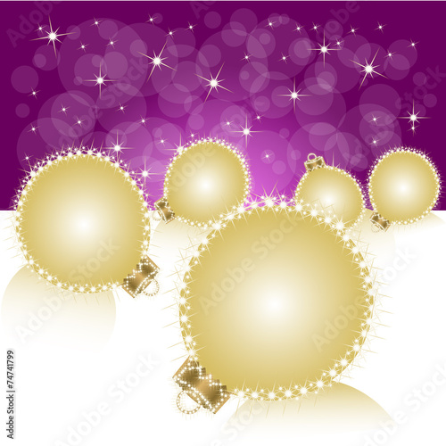 Christmas ball on abstract light background. Vector