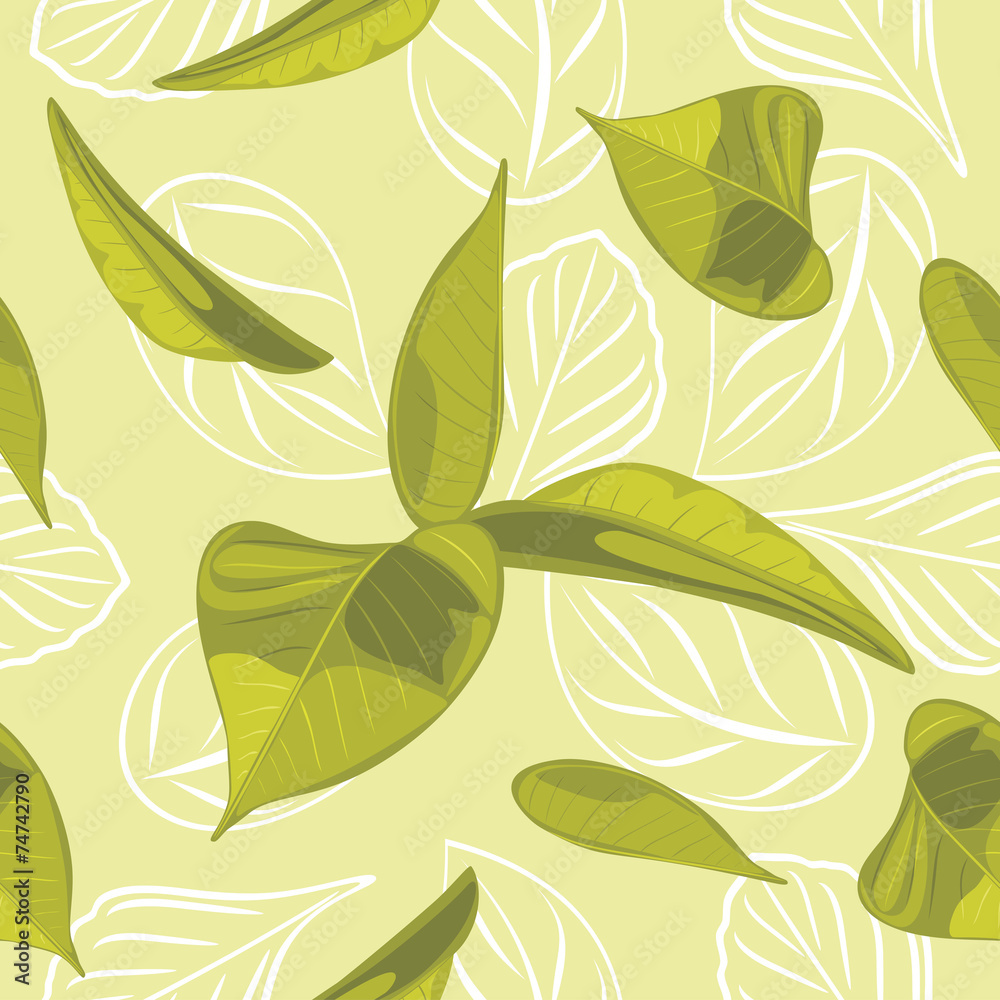 Seamless leafy background Seamless leafy background