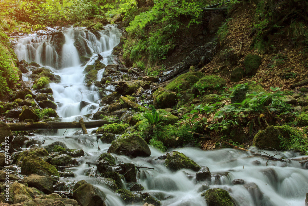Beautiful view of waterfall in Yedigoller National park Beautiful view of waterfall in Yedigoller National park
