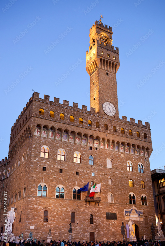 Old Palace at evening, Florence
