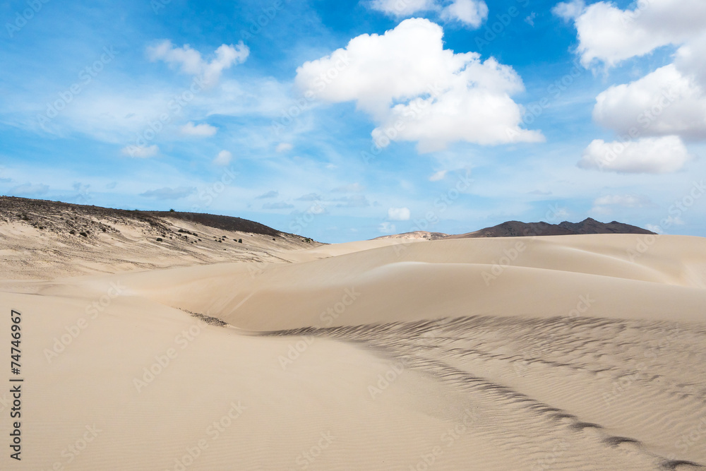 Sand dunes in Viana desert - Deserto de Viana in Boavista - Cape Sand dunes in Viana desert - Deserto de Viana in Boavista - Cape