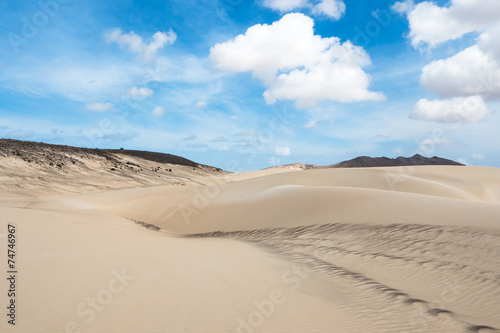 Sand dunes in Viana desert - Deserto de Viana in Boavista - Cape