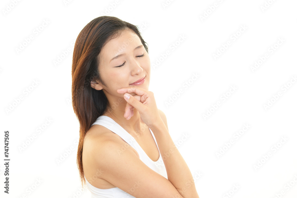 寛ぐ美しい女性 寛ぐ美しい女性