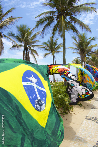 Colorful Canga Kanga Beach Blankets Rio de Janeiro Brazil