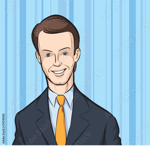 Smiling handsome businessman