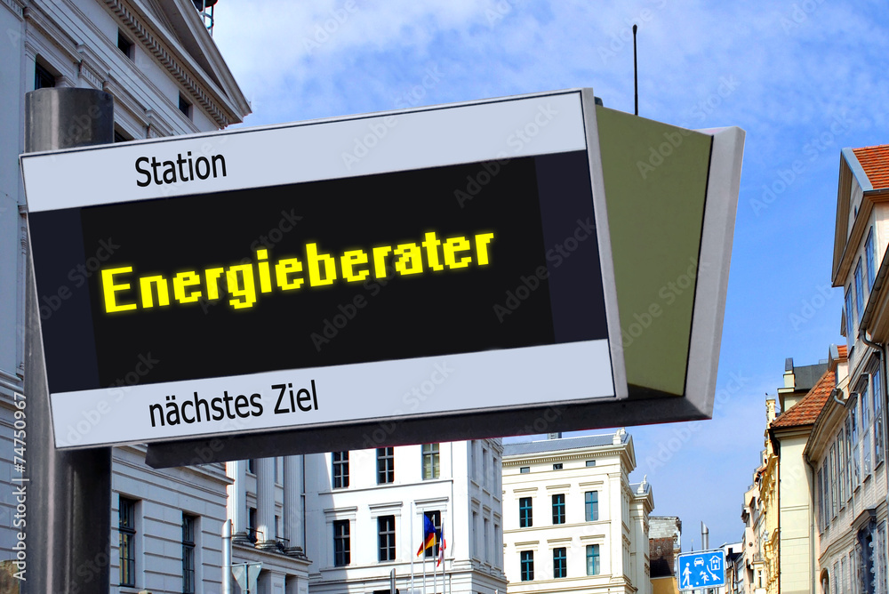 Fototapeta premium Anzeigetafel 7 - Energieberater
