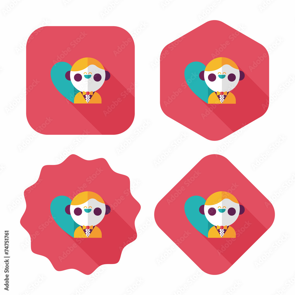 wedding groom flat icon with long shadow,eps10 wedding groom flat icon with long shadow,eps10