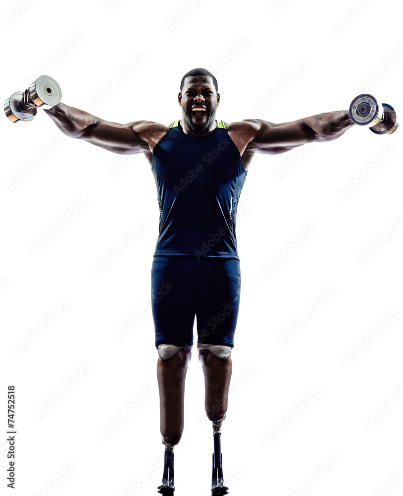 handicapped body builders building weights man with legs prosthe handicapped body builders building weights man with legs prosthe