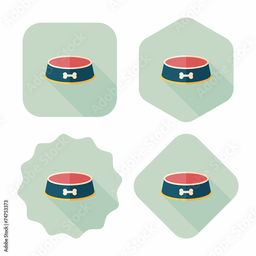 Pet dog bowl flat icon with long shadow,eps10 Free Download Pet dog bowl flat icon with long shadow,eps10 - GFXLoad