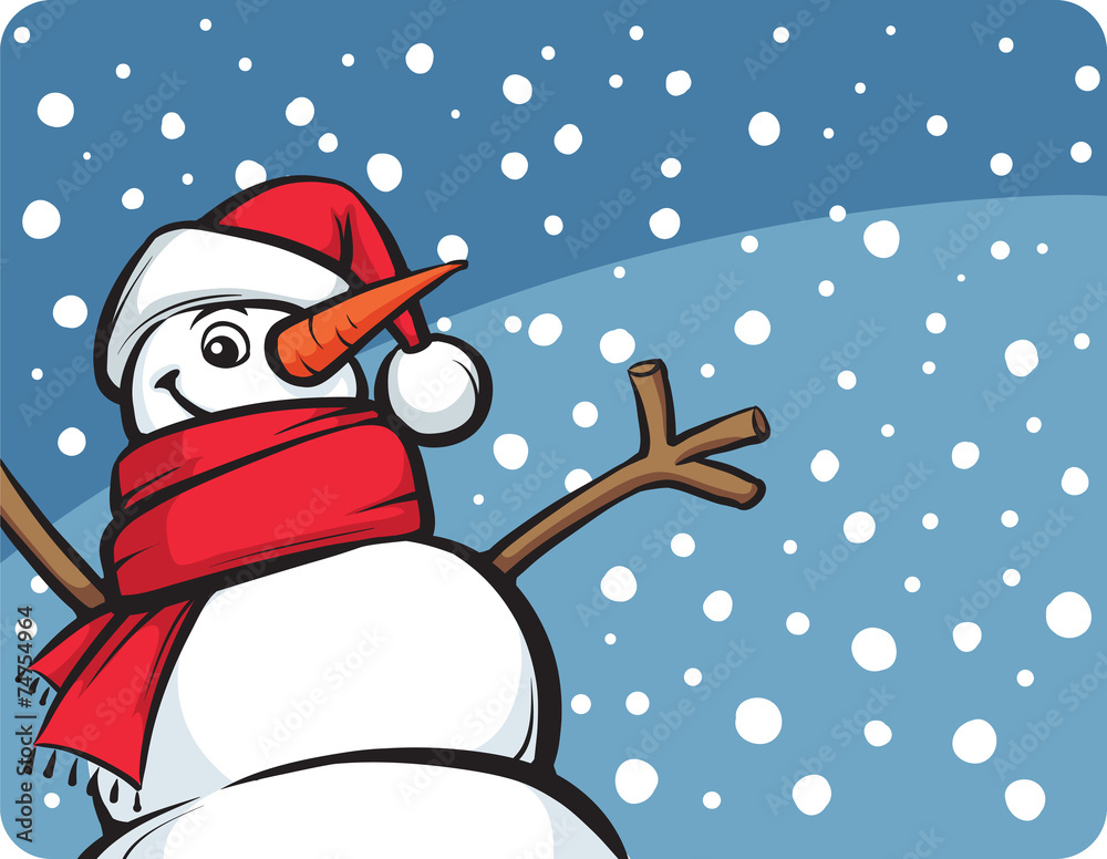 happy Christmas snow man