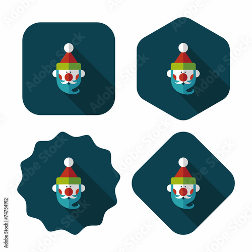 Santa Claus flat icon with long shadow, eps10 © eatcute