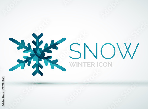Christmas snowflake company logo design