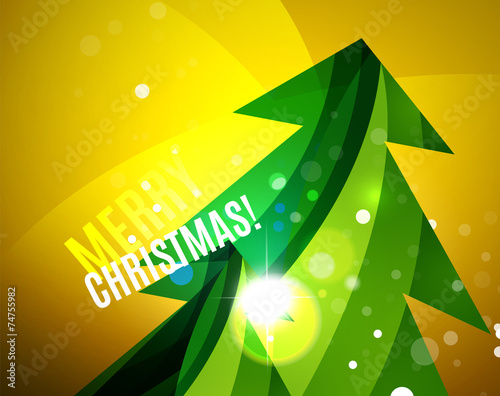 Colorful bright shiny Chrismas card