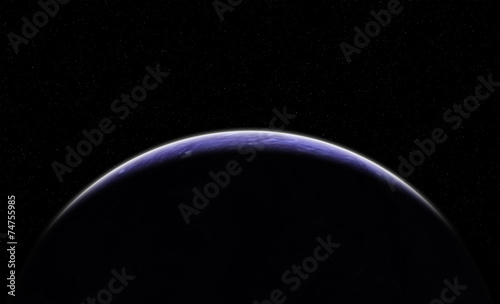 Fototapeta Naklejka Na Ścianę i Meble -  Blue planet with shadow