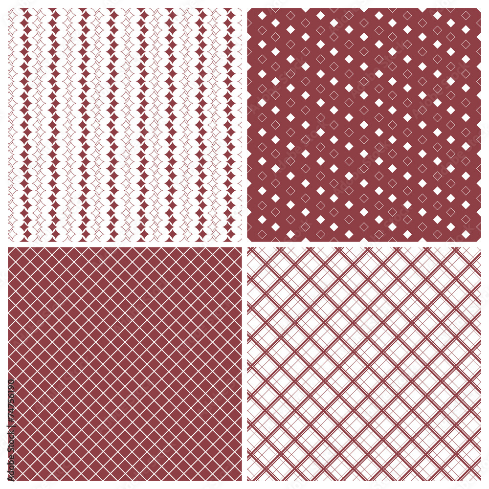 geometric seamless patterns, red geometric seamless patterns, red