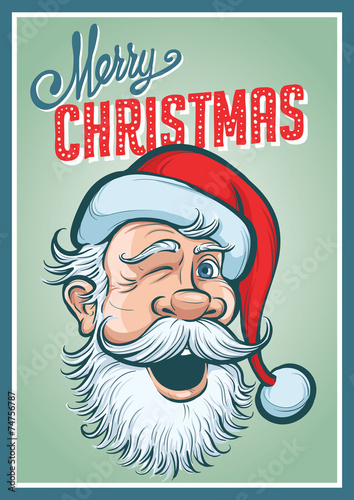Christmas poster with Santa Claus