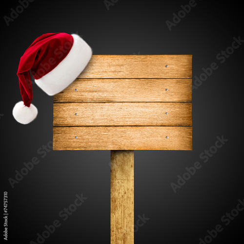 Holzschild zu Weihnachten