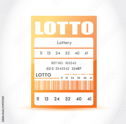 lotto ticket illustration design