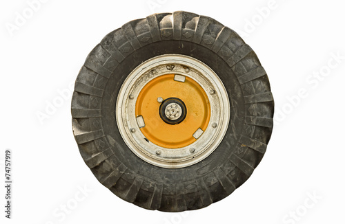 Tractor wheel isolated
