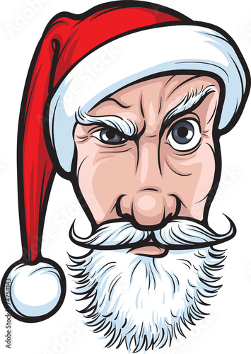 frowning Santa Claus face