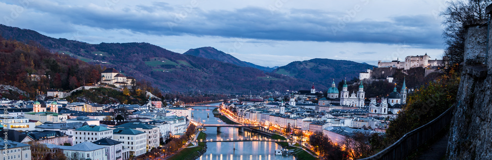 Evening view of Salzburg