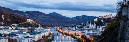 Evening view of Salzburg