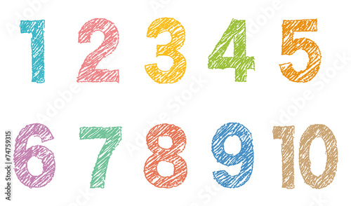 Foto クレヨンタッチの数字