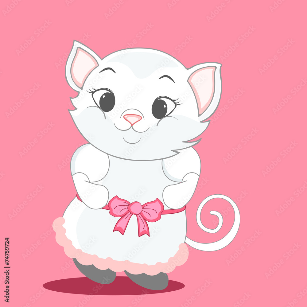 Cute cat in stylish dress . Cute cat in stylish dress .