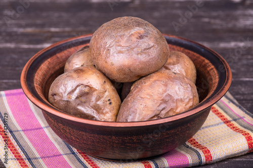 Ukrainian national dish is baked potatoes