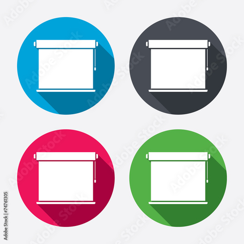 Louvers rolls sign icon. Window blinds jalousie.