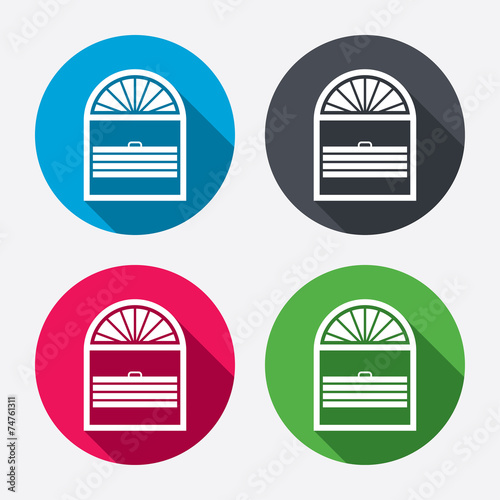 Louvers plisse sign icon. Window blinds jalousie