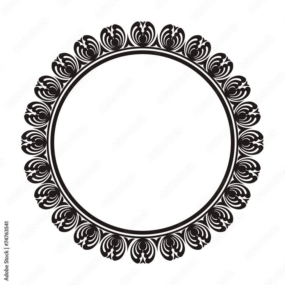 decorative round frame with ornament decorative round frame with ornament