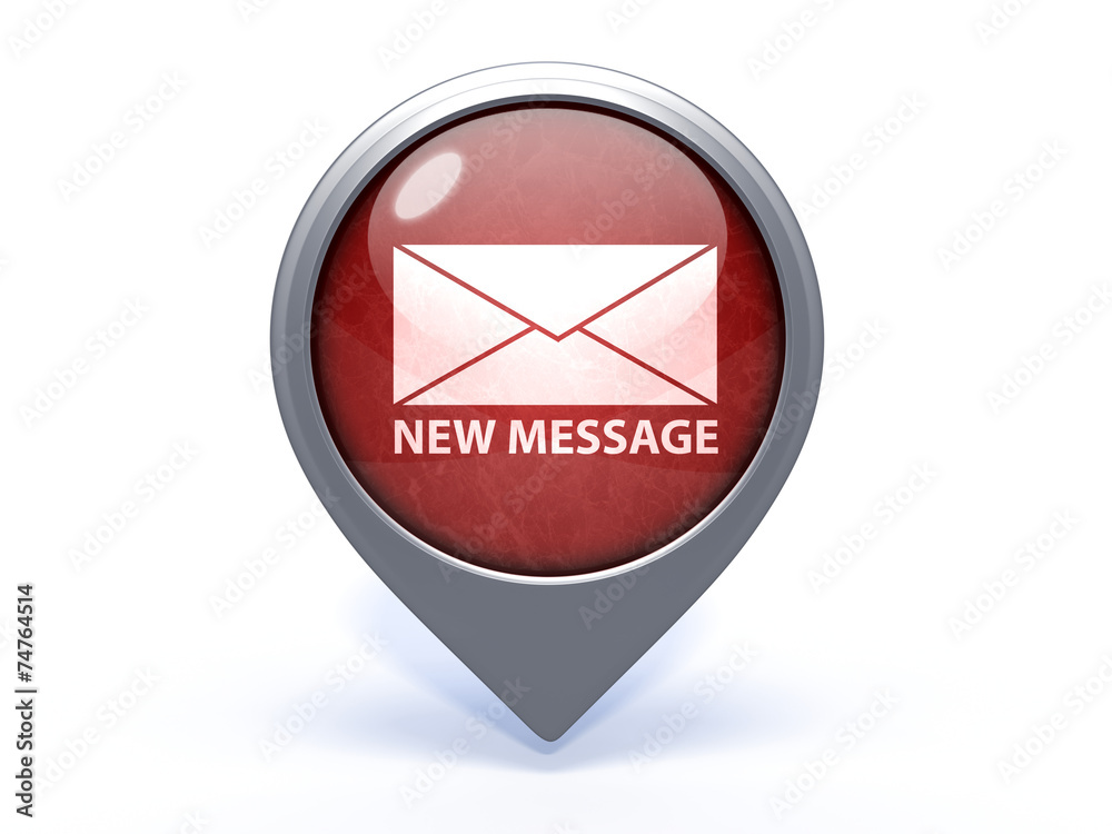 new mesage circular icon on white background new mesage circular icon on white background
