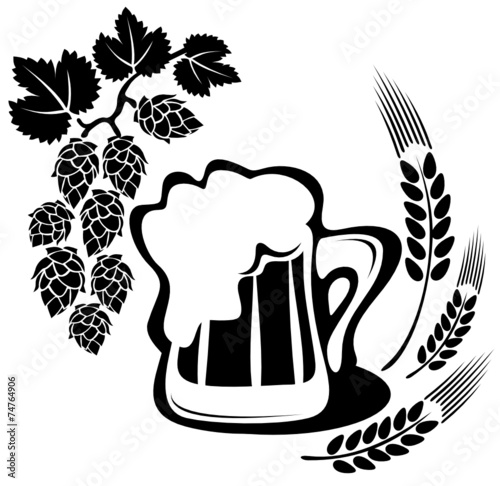 beer and wheat ear