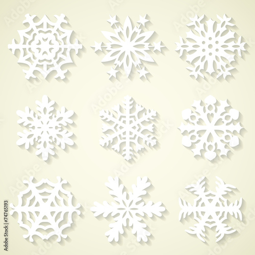 Set of snowflakes