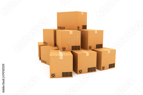 Cardboard boxes. © yodiyim