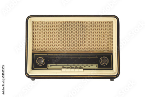 Vintage Radio isolated on white