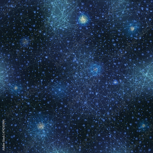 Space with glow stars background.