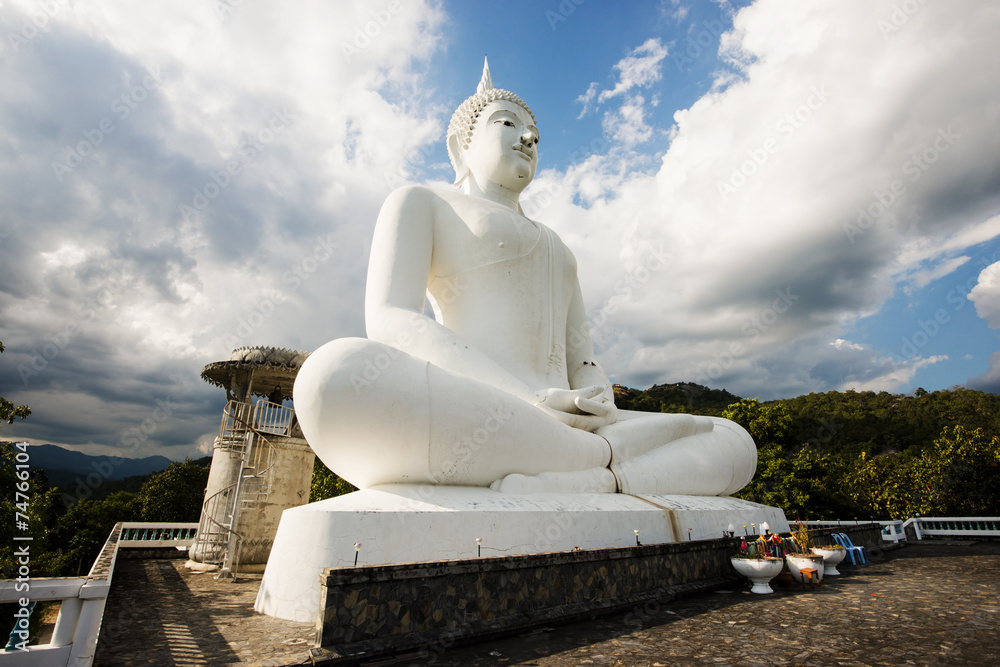 Big White Buddha statue in Thailand Big White Buddha statue in Thailand