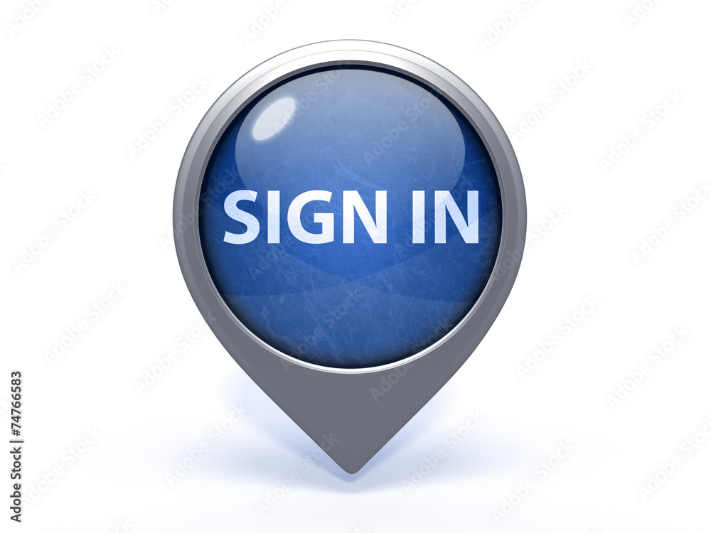 sign in circular icon on white background sign in circular icon on white background