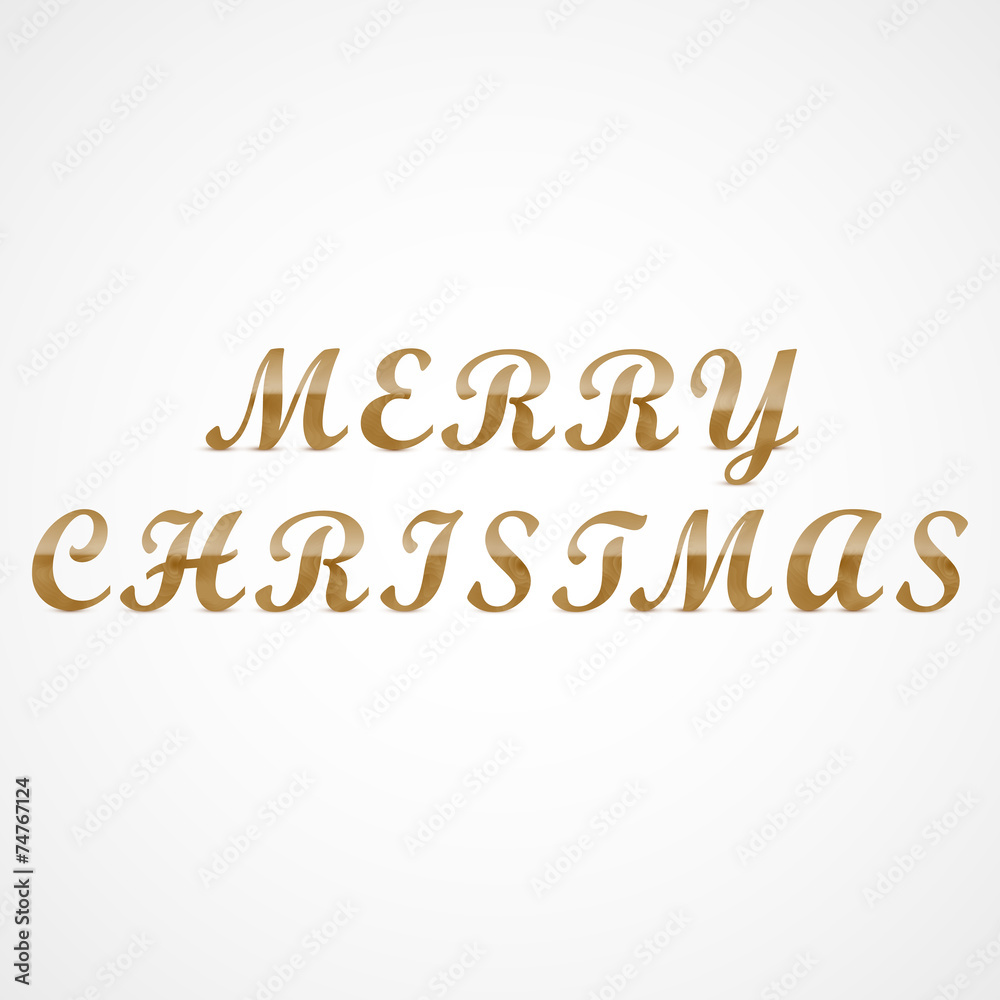 Fototapeta premium Merry Christmas wooden letters greeting