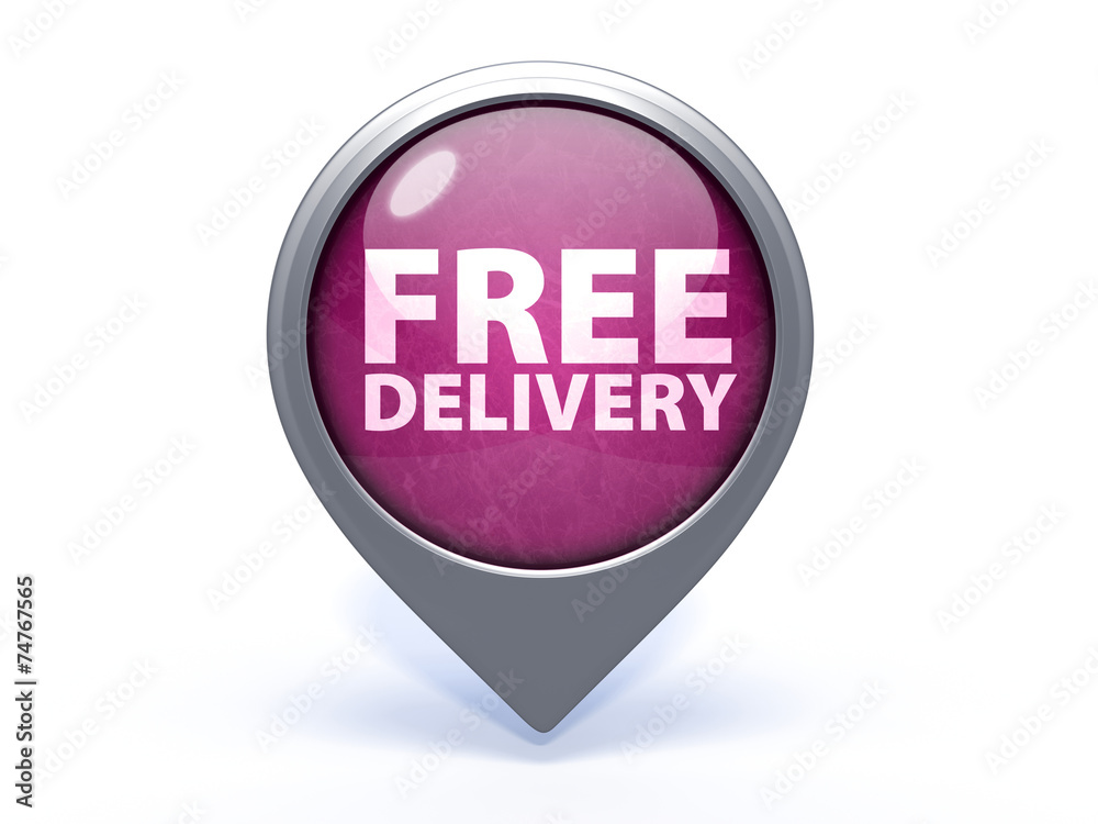 Free delivery circular icon on white background Free delivery circular icon on white background
